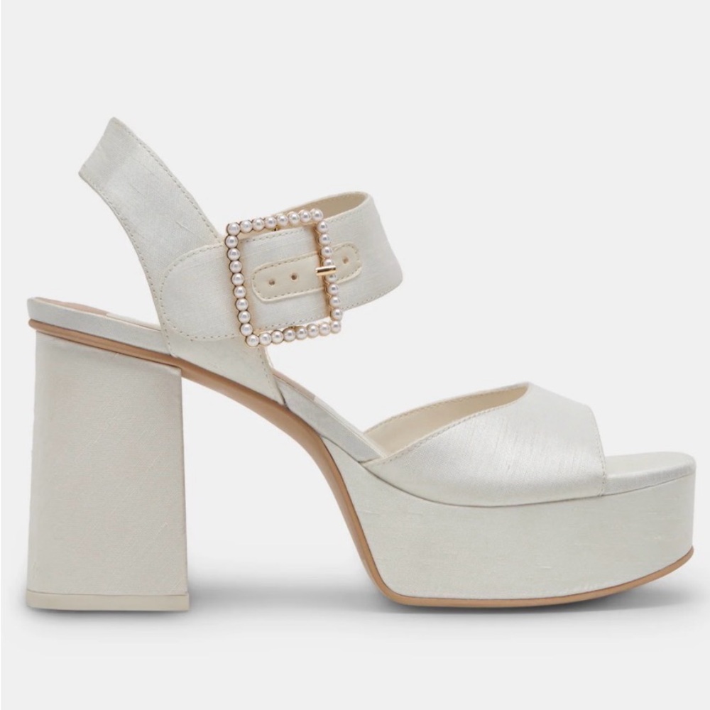 Dolce Vita Bobby Pearl Heels White Pearls